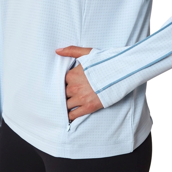 Mondetta Ladies' Quarter-Zip Pullover, Zippered Pockets, Light Blue, Small NWT - Picture 4 of 15